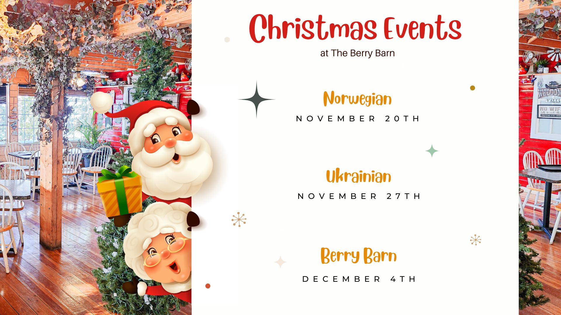 Evento de Natal no Berry Barn