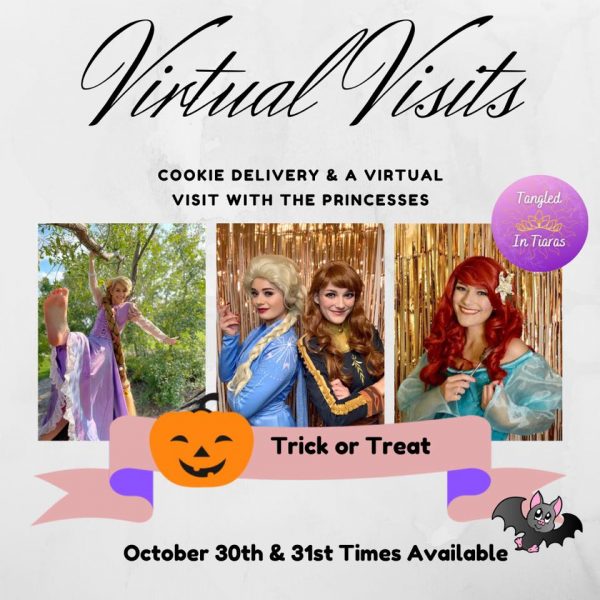 Virtueller Halloween-Besuch mit einer Prinzessin