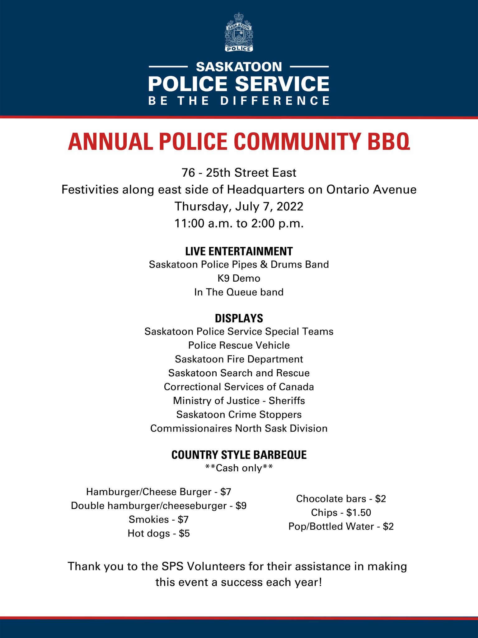 Annual Police Community BBQ