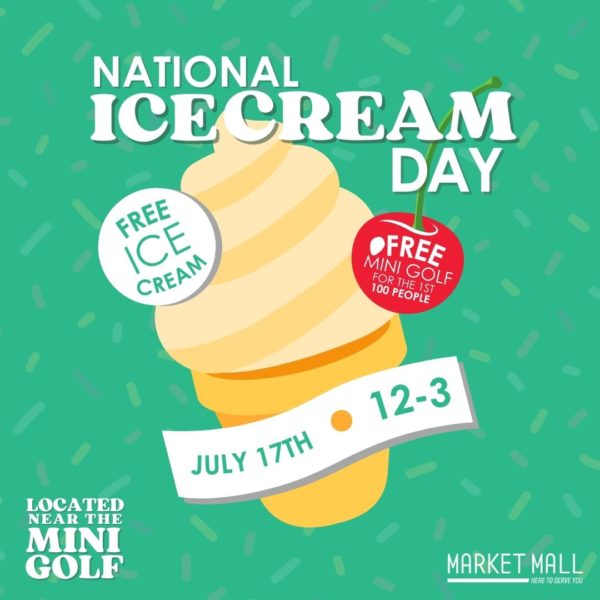 Crème glacée gratuite au Market Mall