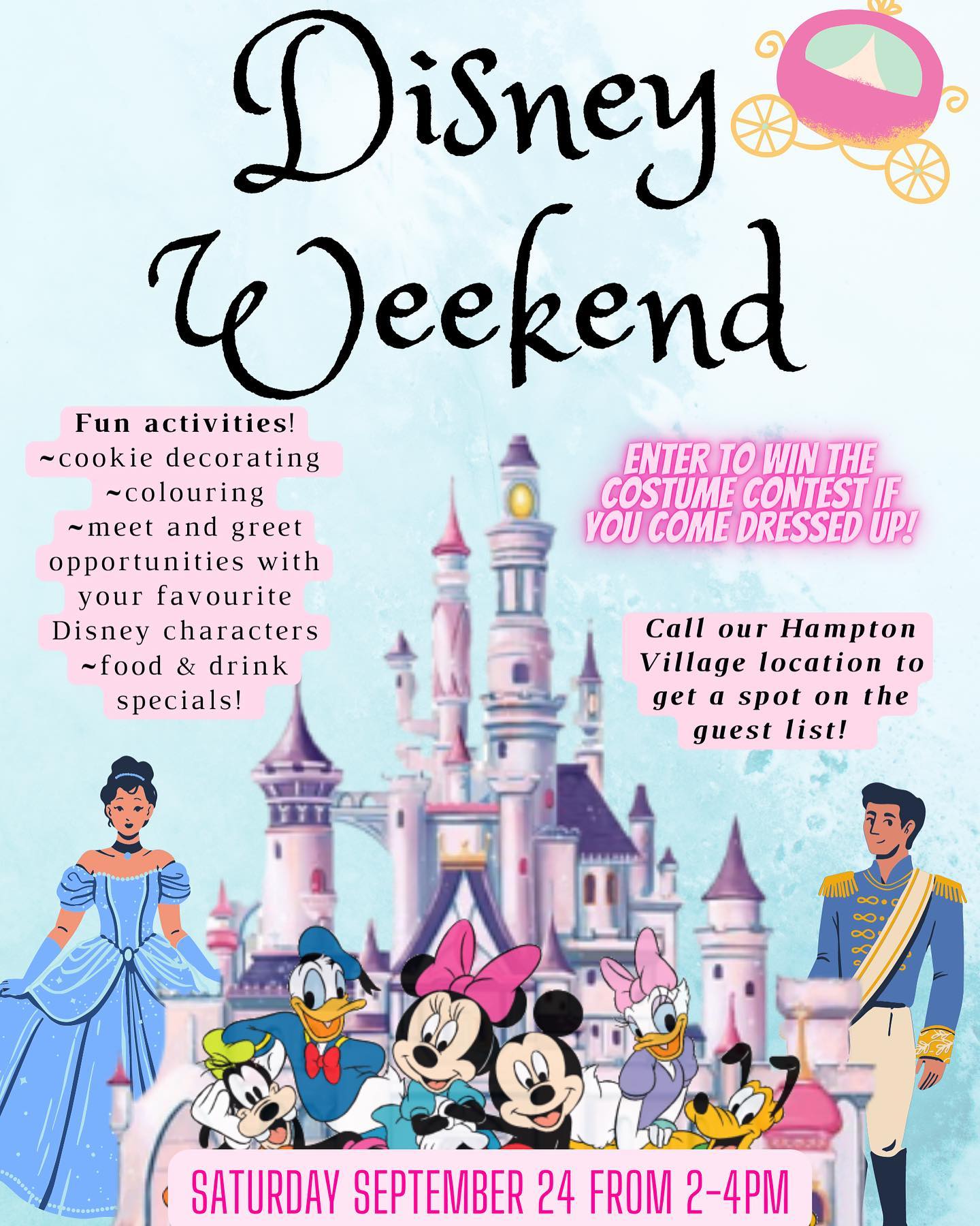 Disney Weekend at Pink Cadillacs Hampton Village