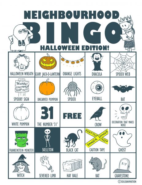 Neighbourhood Halloween Bingo