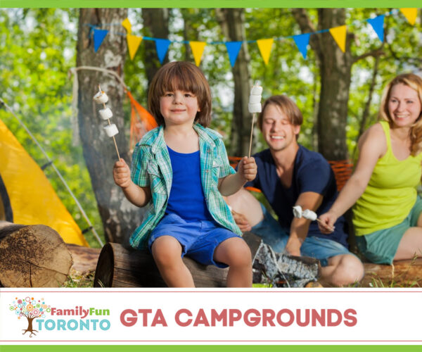 Toronto Camping Boy Campfire Marshmallows