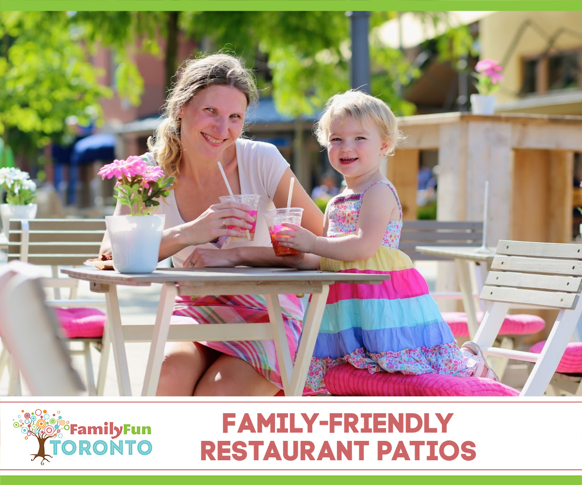 Toronto Family Restaurant Patios mom girl table