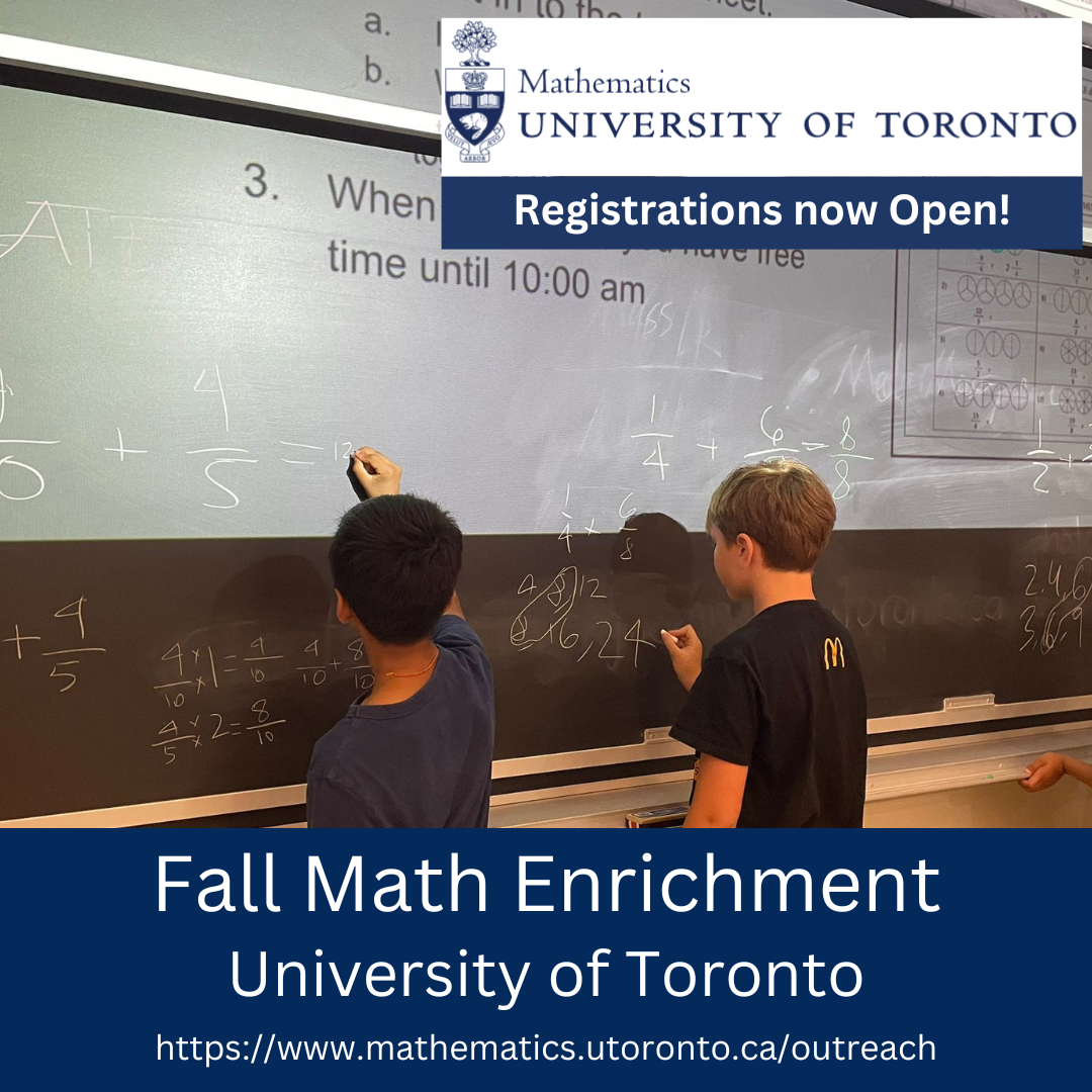 University Toronto Math Fall Winter Camps