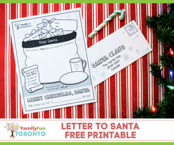 FREE Printable Letter to Santa