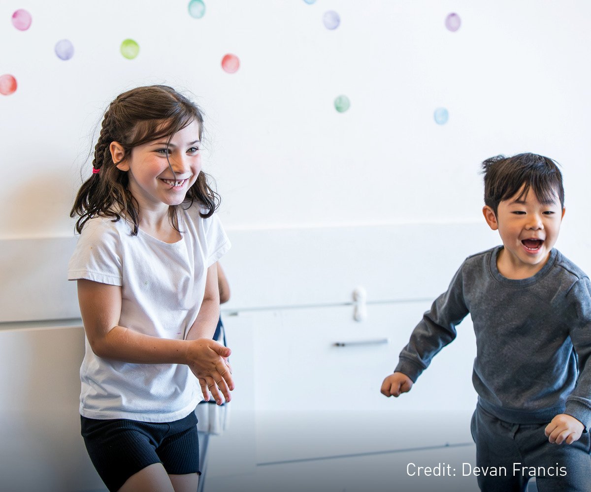 Two children playing