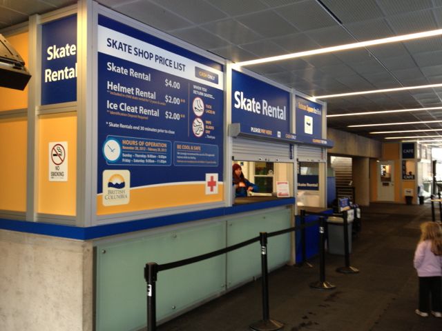 Robson Ice skating ticket booth