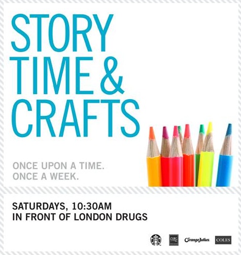 Storytime craft at Lougheed Mall