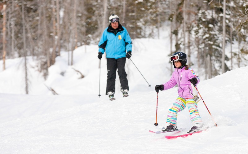 Colinas de esqui para famílias BC - Sun Peaks