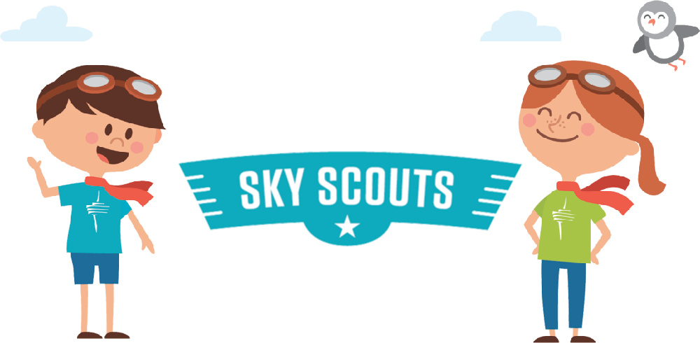 Sky Scouts no mirante de Vancouver