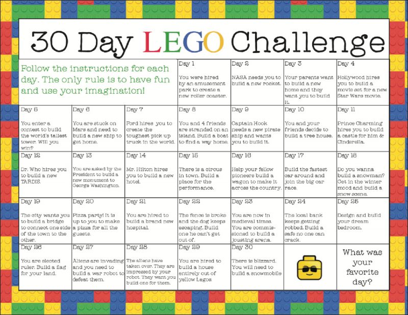 30 Day LEGO Challenge