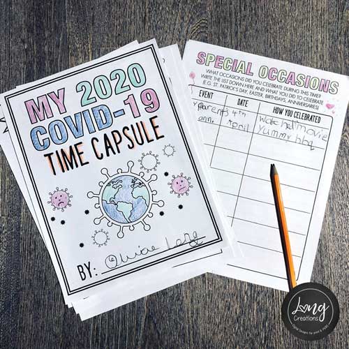 Printable Time Capsule Sheets