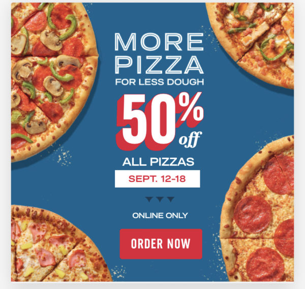 La pizza de Dominos