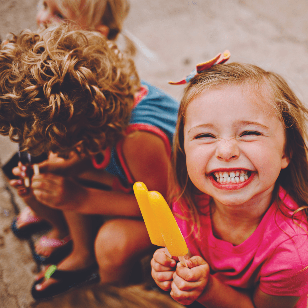 Girl with popsicle