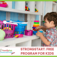 StrongStart BC Program for Kids 0-5 years old.