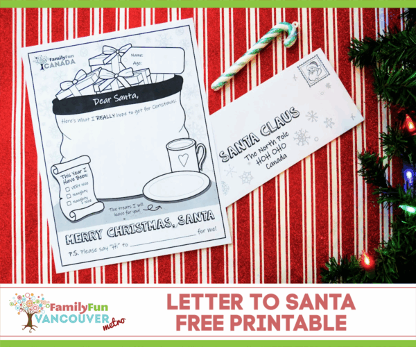 FREE Printable Letter to Santa