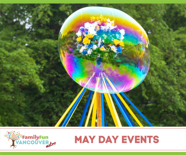 Maypole with ribbons