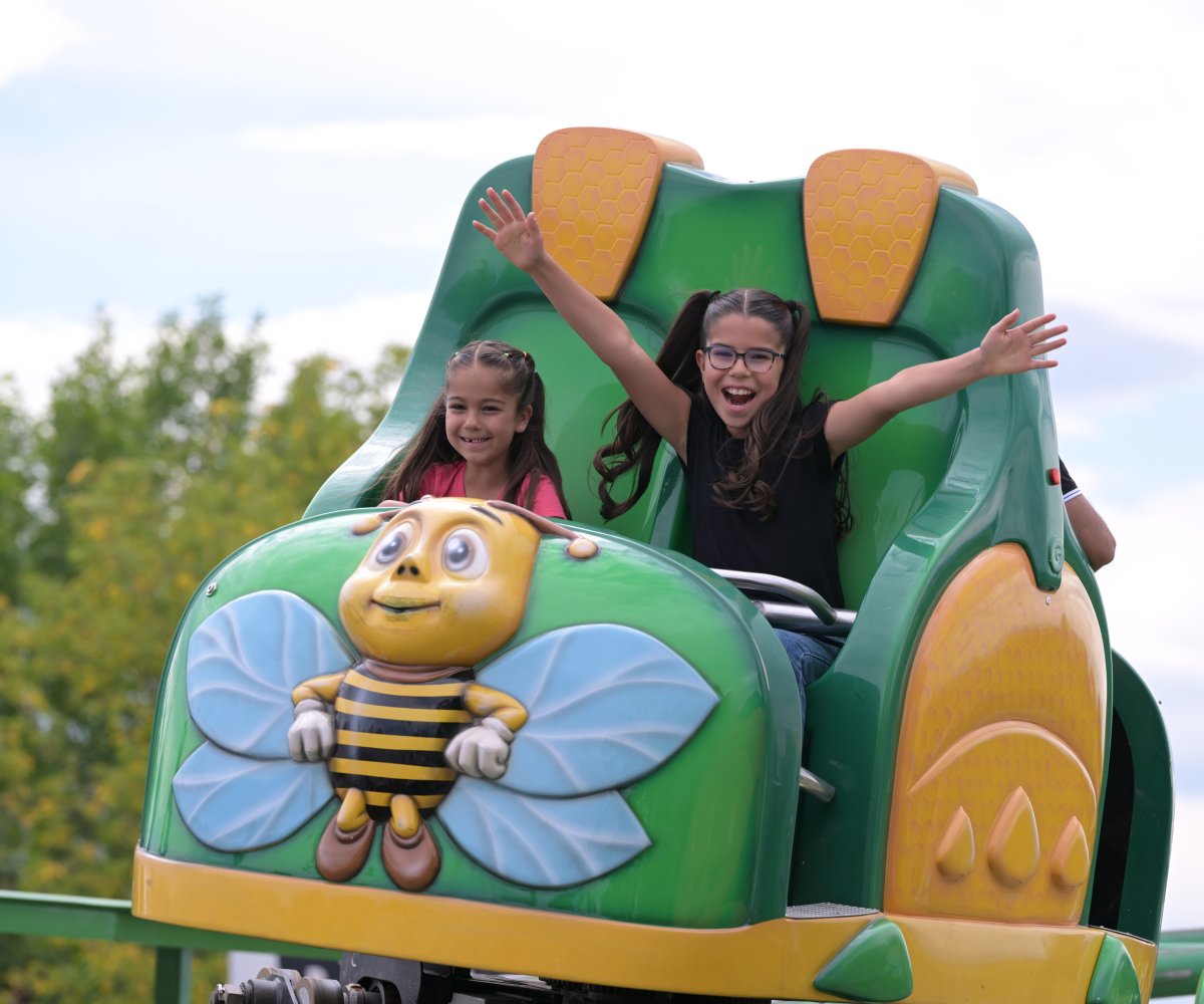 Kids on a ride at Calaway Park Calgary