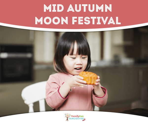 Mid-Autumn Moon Festival girl with Mooncake