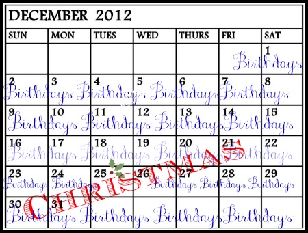 Les anniversaires de décembre éclipsés par Noël