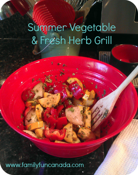 Summer Vegetable & Fresh Herb Grill great for camping meals and treats!