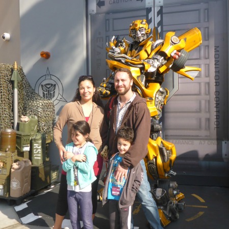 At universal Studios with Bumblebee