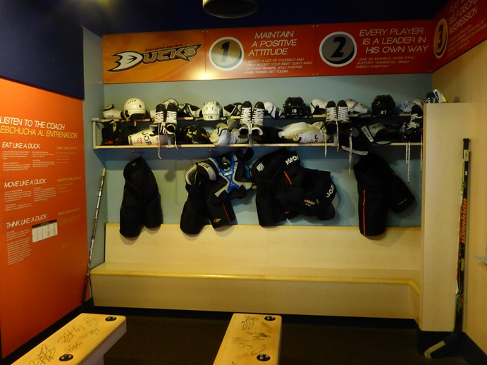 Discovery Science Centre -Science of hockey dressing room