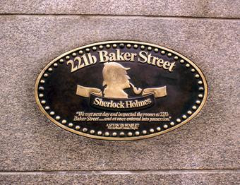 A study in Sherlock 221b Baker Street Plaque in London