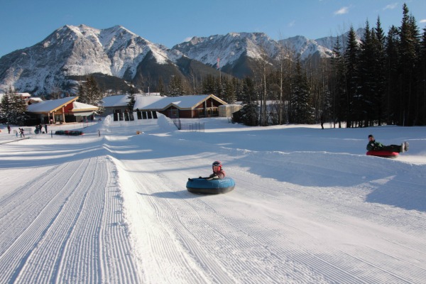 Winter Activites Tubing in the Rockies.