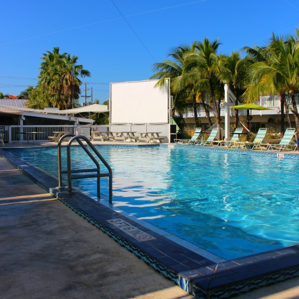 Ibis Bay Resort Pool and movie screen