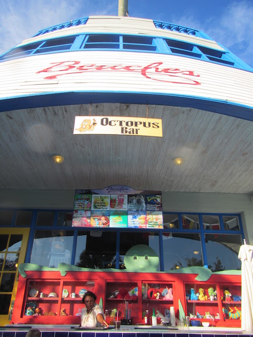 Swim up to the Octopus pool bar attached to Bobby D’s and sip a Superman blended mocktail. If a Roy Rogers’ is more your style, grab one of those too. You won’t find Jack Daniels here, this bar only serves non-alcoholic beverages.