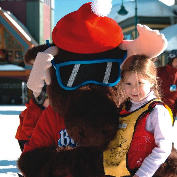 Großes weißes Maskottchen