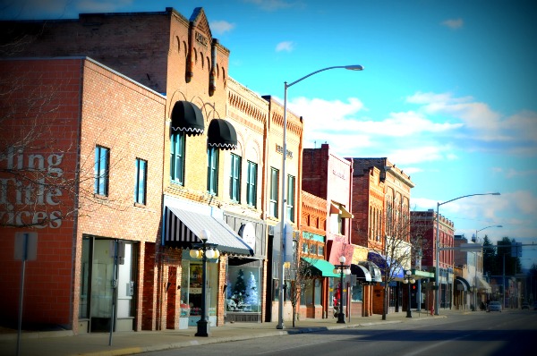 Downtown Kalispell, Montana is charmingly historical.