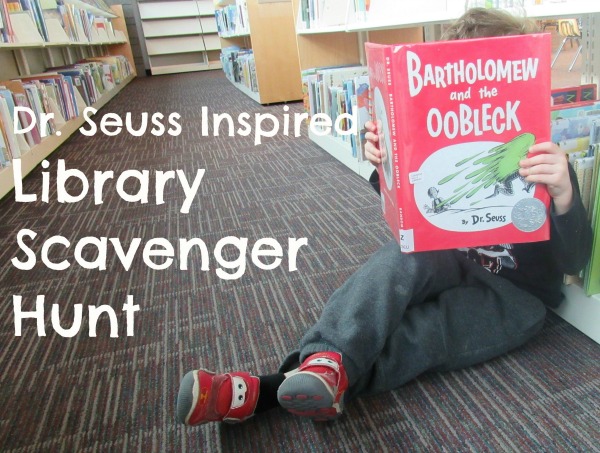 Dr Seuss Inspired Library Scavenger Hunt featured image