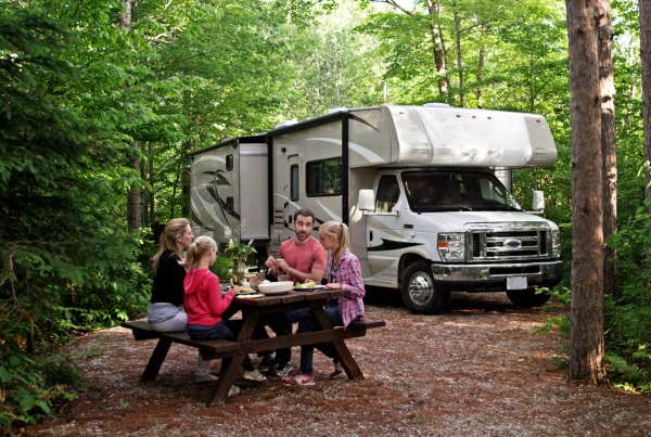 RV Camping in the forest. GoRVing.ca!