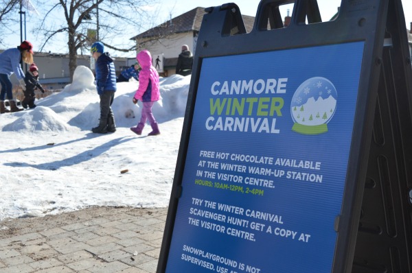Snow playground at Canmore Winter Festival.