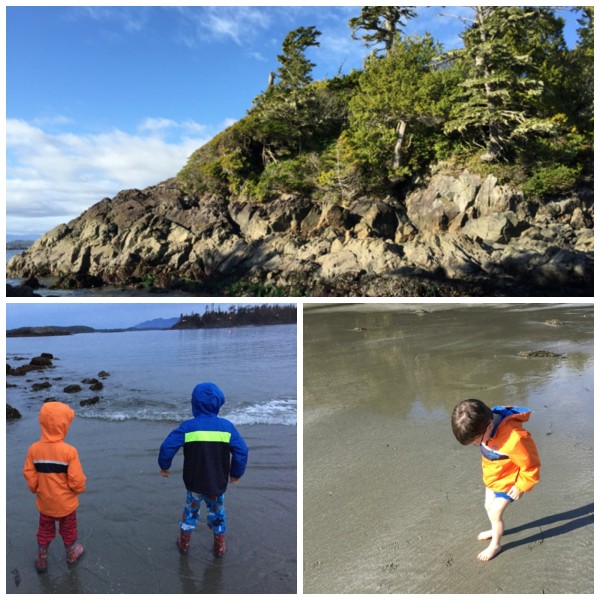 Beach combing in Tofino at Crystal Cove