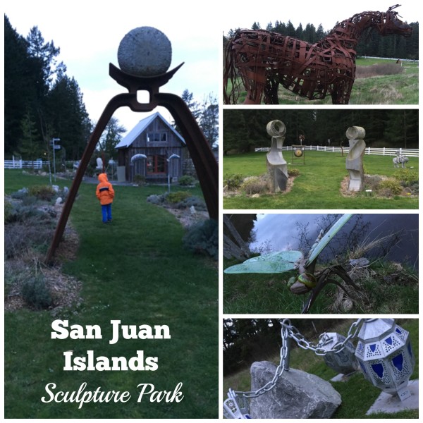 Parque de esculturas em Friday Harbor, Ilhas de San Juan