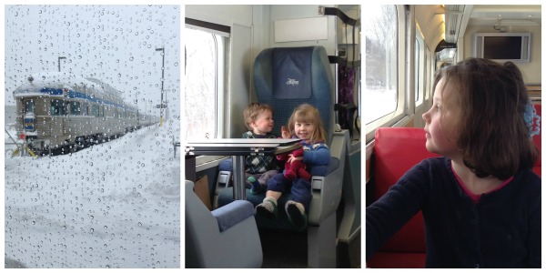 Family Adventures in Moncton VIA Rail train