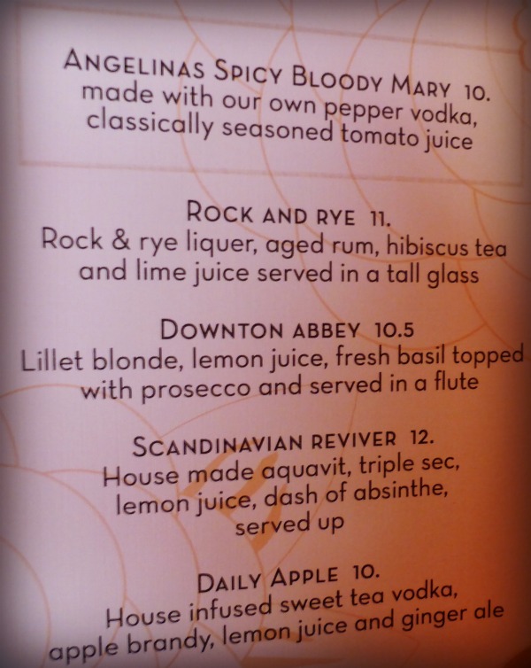Seattle For Couples - Dahlia drinks menu