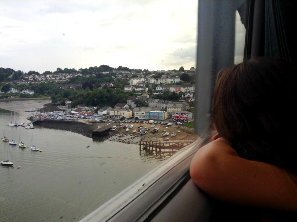 Cornish Riviera Express Family train journey - Crossing the Tamar Bridge to Cornwall by train/ Photo: Helen Earley