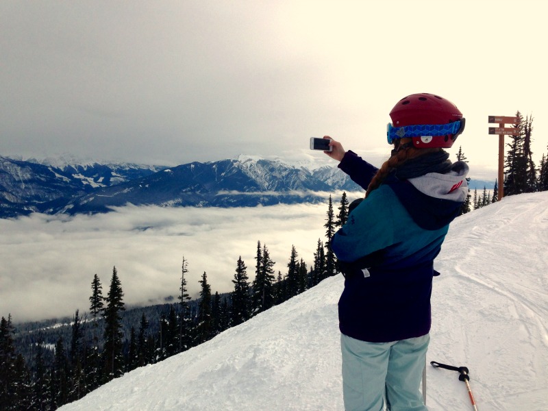 En la cima de Kicking Horse Mountain cerca de Golden