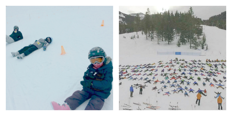 Auf der Suche nach dem Weltrekord für simultane Schneeengel, Panorama Mountain Resort, BC (Family Fun Canada)