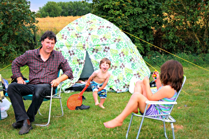 Travelling with kids in England camping