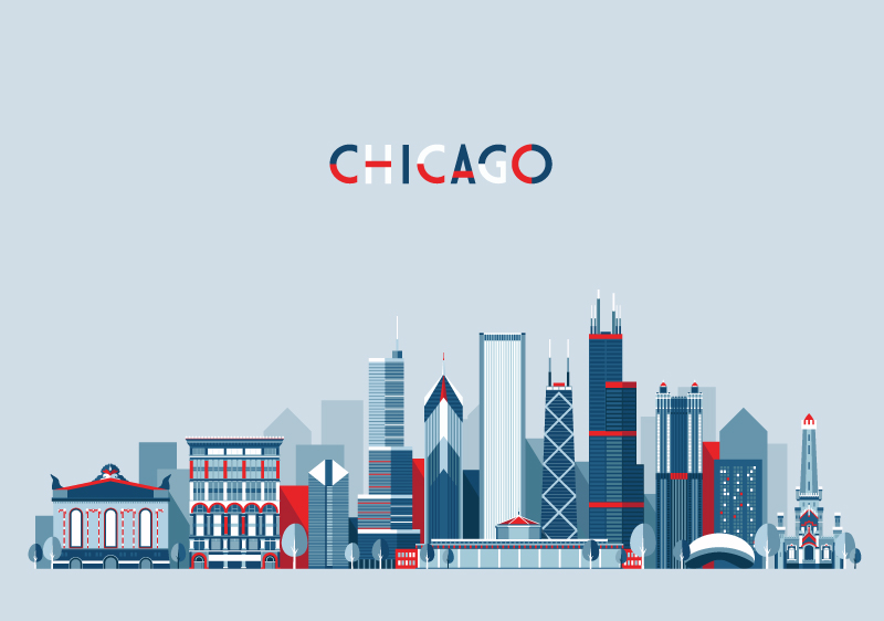 Chicago city Skyline