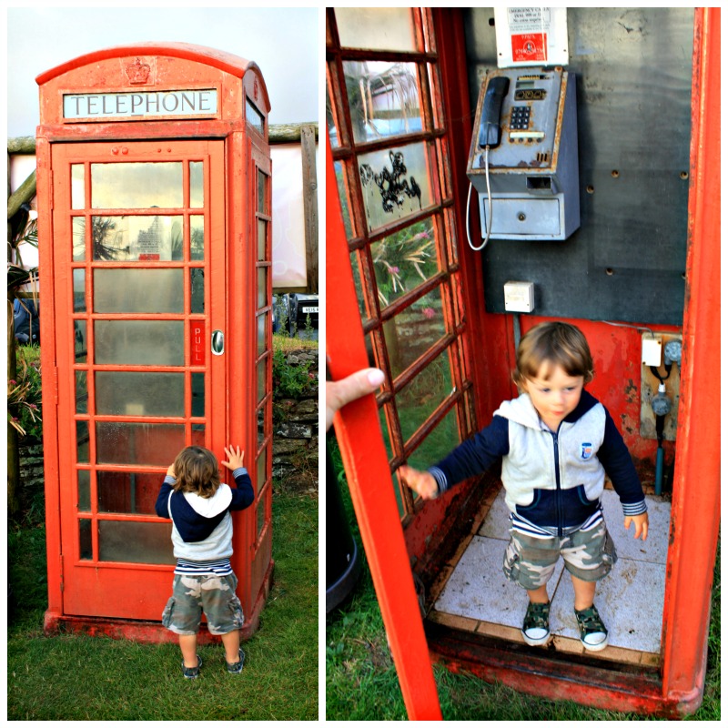 travelling with toddler phone box Bowgie Inn