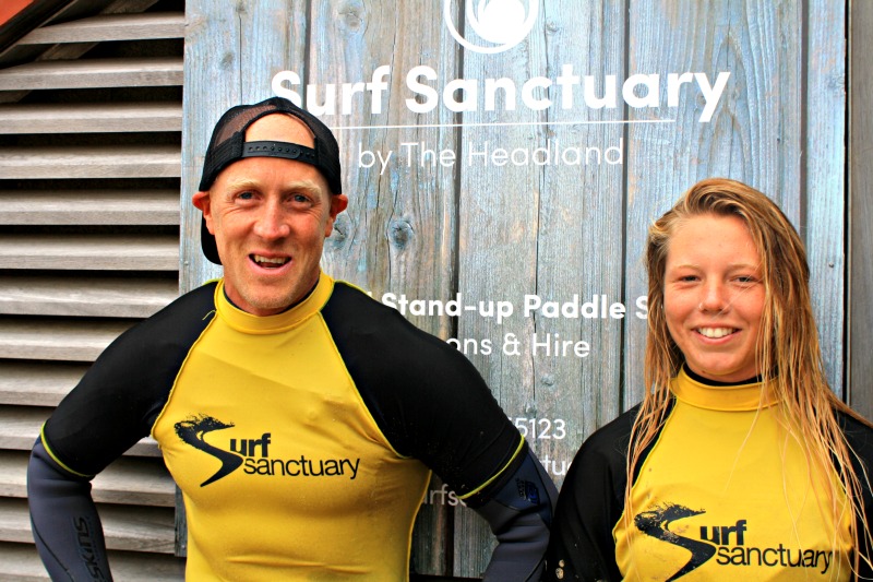 Betsy and Dom from Surf Sanctuary 