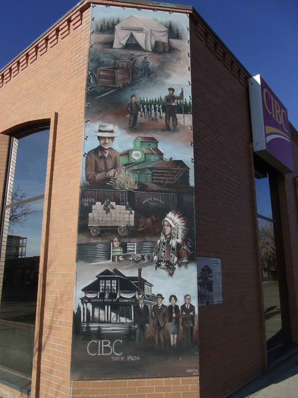 Stony Plain Murals - CIBC-Geschichtswandbild