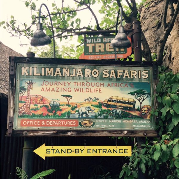 Cartel del Safari del Kilimanjaro de Disney World